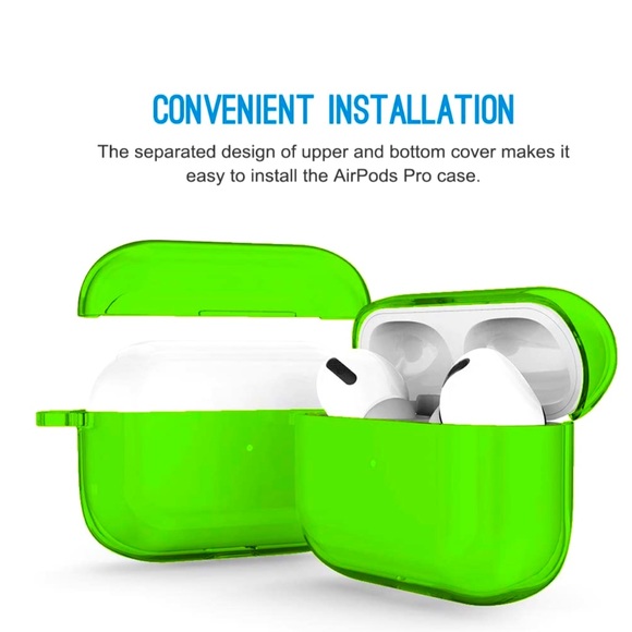 NWOT Chartreuse Green, Air Pods Pro, Wireless Charging case, Case! - Picture 2 of 4